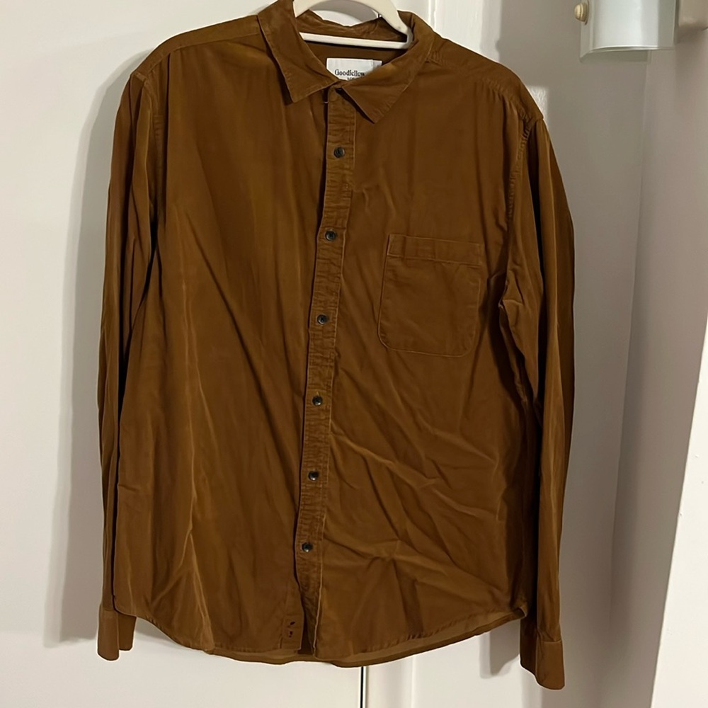 Corduroy button down shirt.